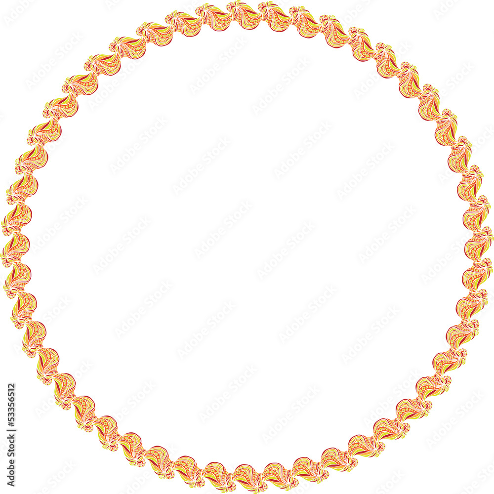 Obraz premium Round yellow frame
