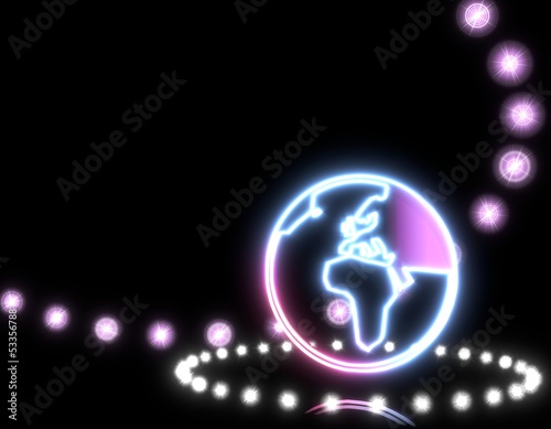 3d graphic of a magic Dollar symbol on disco lights background