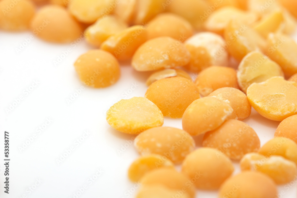 peas on a white background. macro peas on a white background. macro