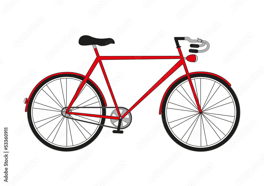 Illustration bicycle on a white background Illustration bicycle on a white background