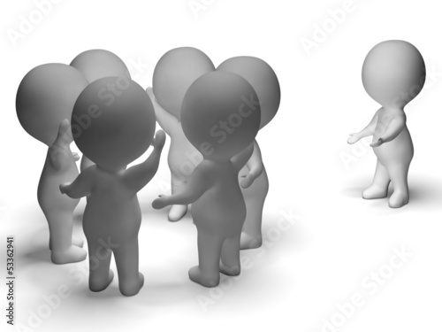 Excluded From Group 3d Character Shows Bullying
