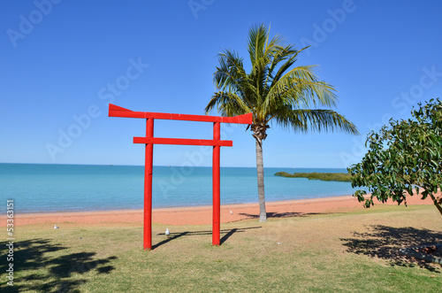 Japanese Torii Gate in Broome, Australia © alpegor