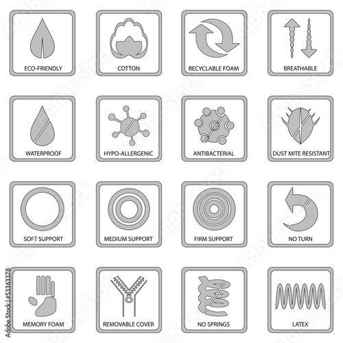 simple mattress icons