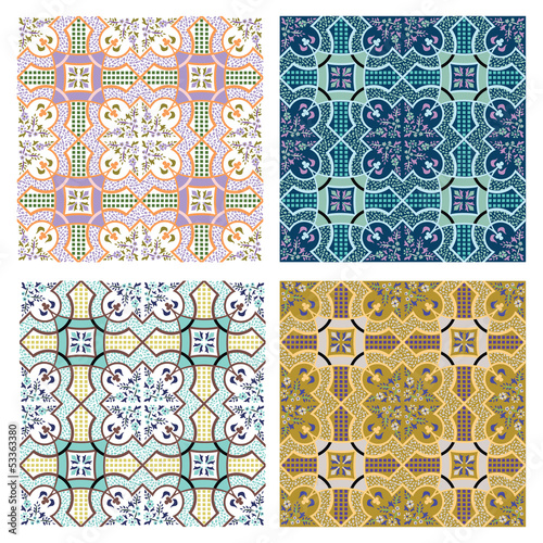 set of 4 seamless vector patterns