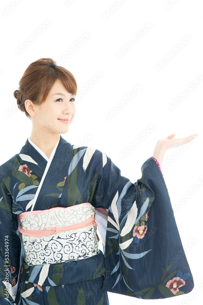 Beautiful japanese kimono woman isolated on white background Beautiful japanese kimono woman isolated on white background