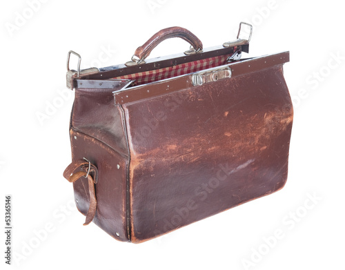 Brown vintage valise
