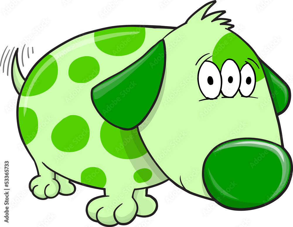 Fototapeta premium Alien Puppy Dog Vector Illustration Art