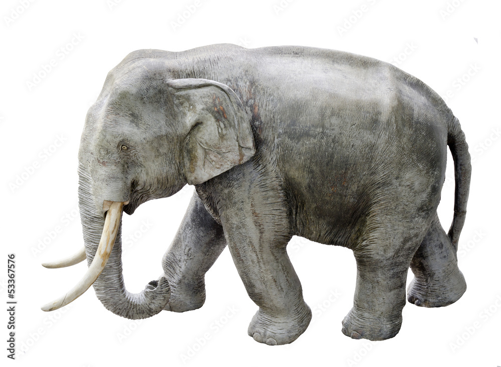 Wood elephant carve