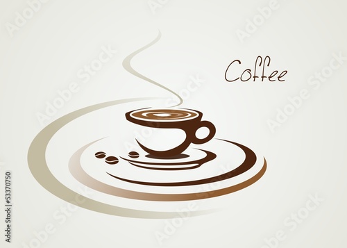 hot coffee , cafeteria , icon, business logo design