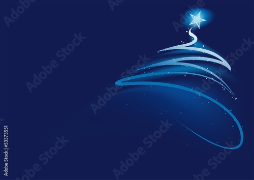 Blue Abstract Xmas Tree