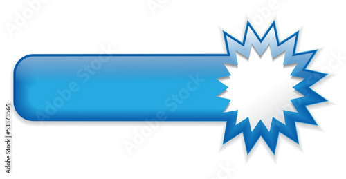 Blue Web Button (stamp badge icon symbol blank template vector)