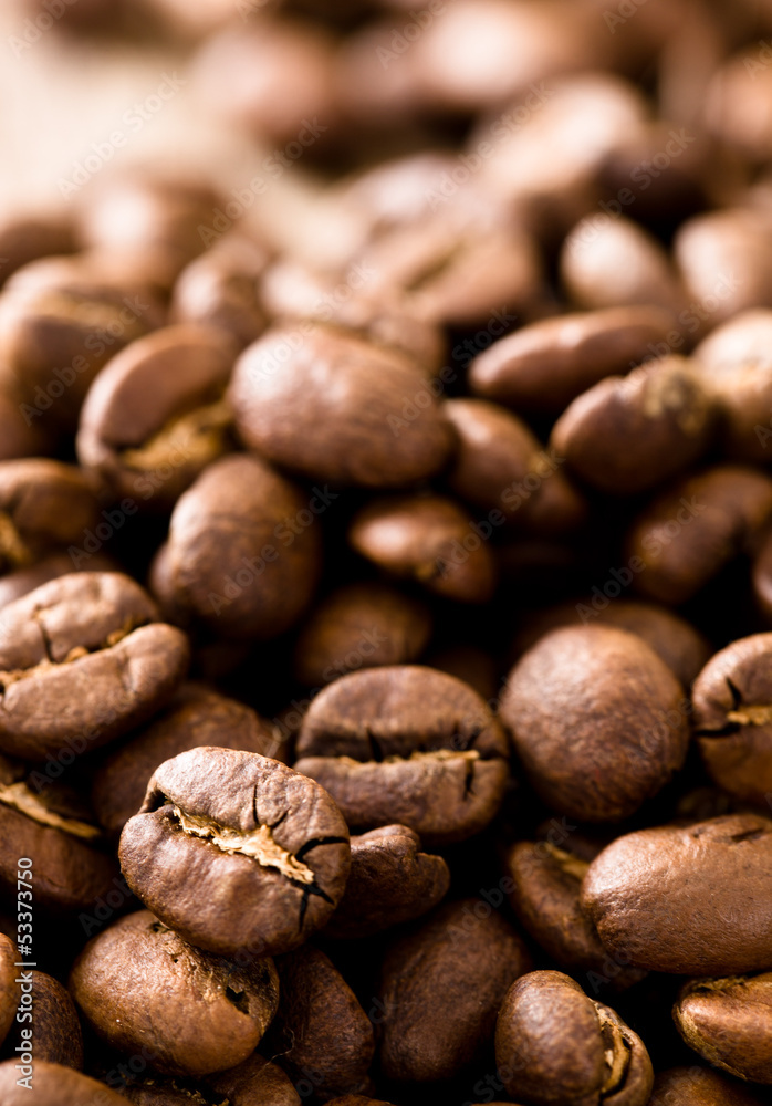 Naklejka premium Coffee beans background