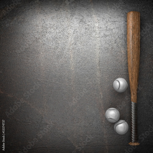Photography Baseball and metal wall background