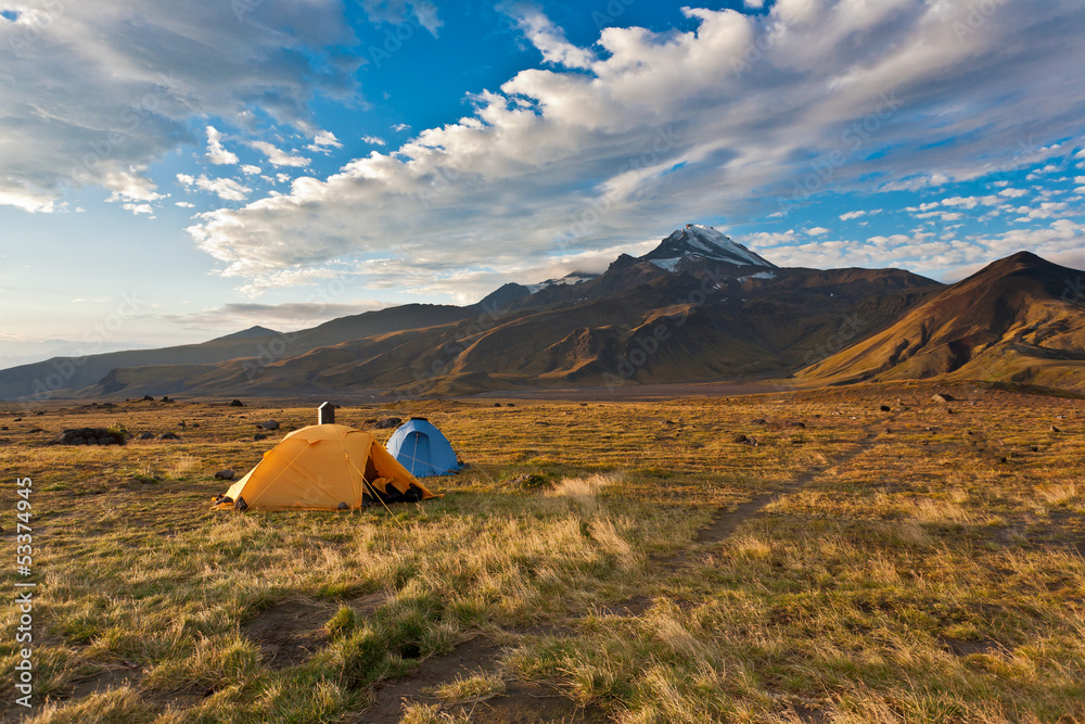 Camping on Kamchatka.