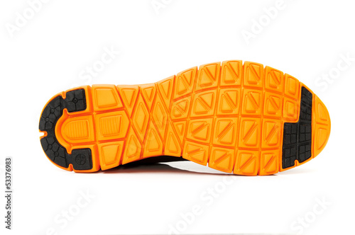 orange shoe sole