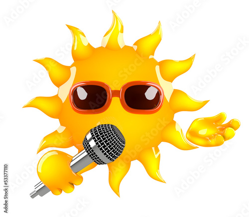 Sunshine sings some cheerful songs