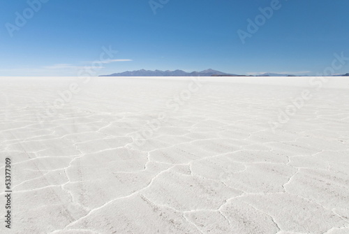 Salt desert  Salar de Uyuni in Bolivia.