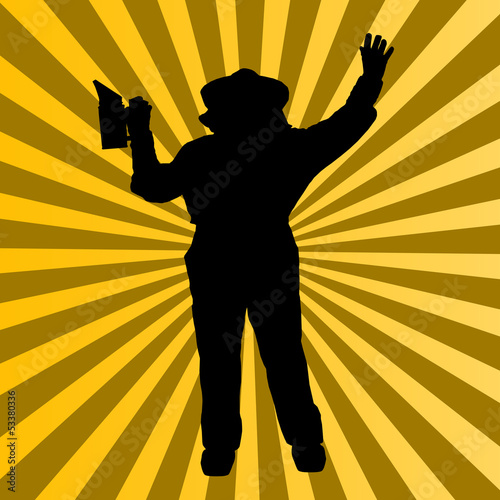 Beekeeper abstract burst vector background