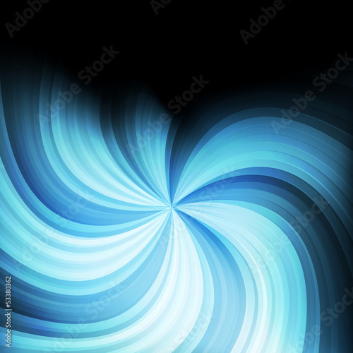 Blue rotating swirl vector background concept