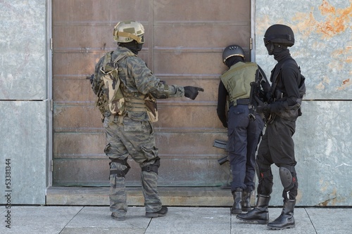 Police special forces in Spain in action