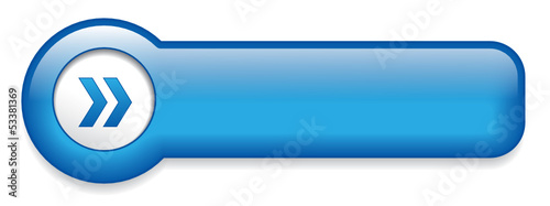 Blue Web Button (sign badge icon symbol blank template vector)