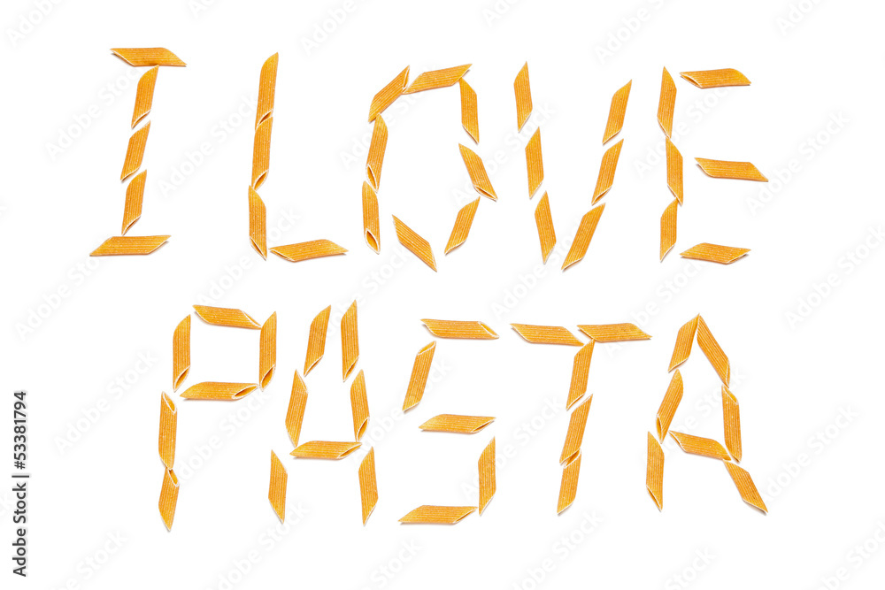 Fototapeta premium I love pasta