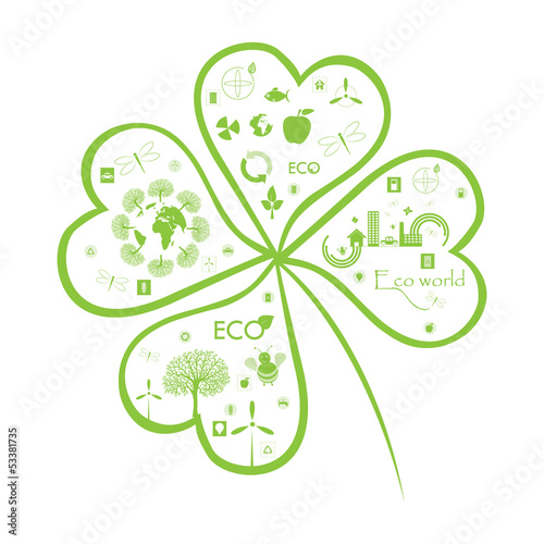 Clover with Eco signs
