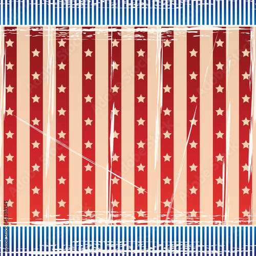 Independence Day Background with strips and stars