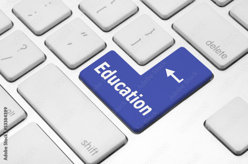 Fototapeta premium Eduaction key on the computer keyboard