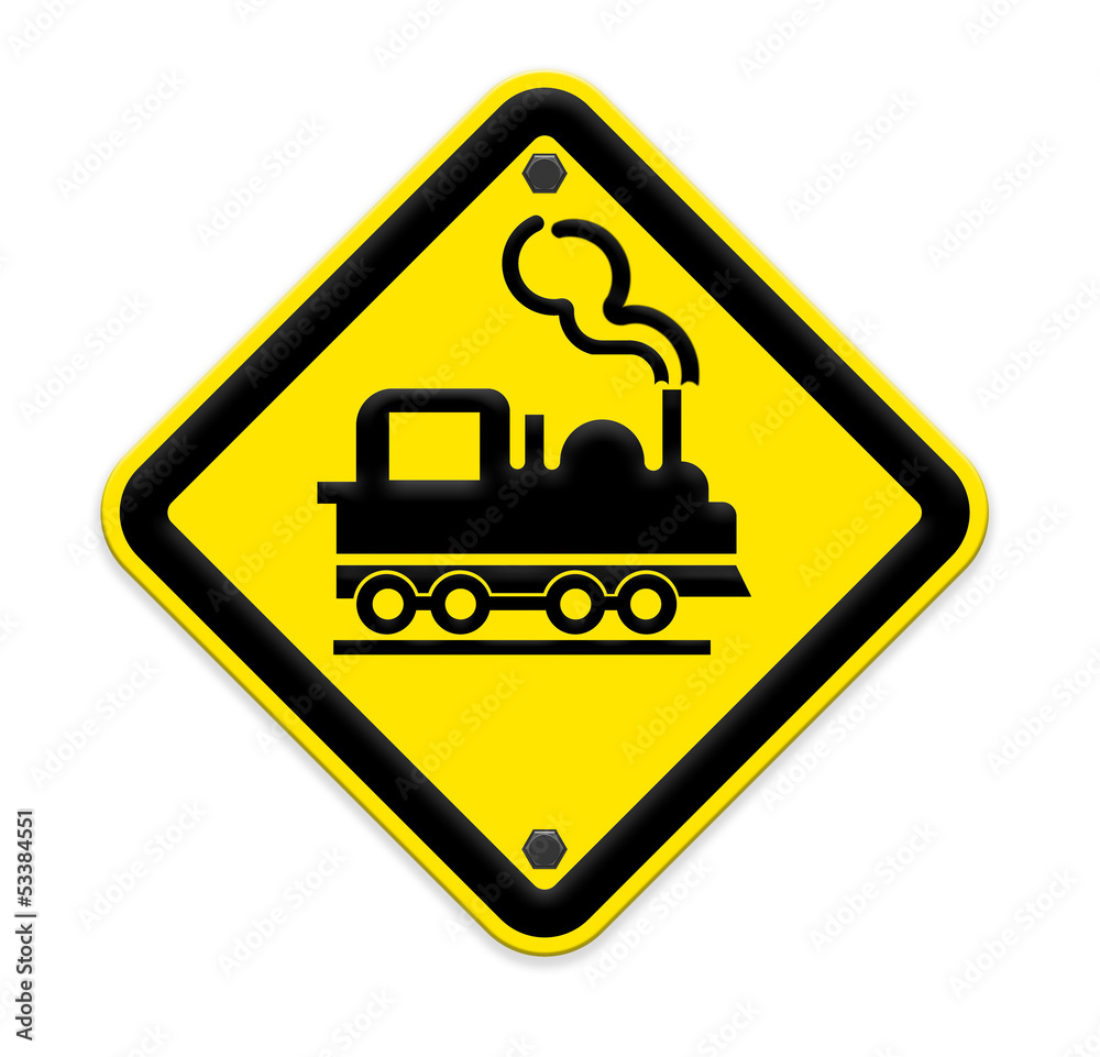 Railroad Level Crossing Sign Without Barrier Or Gate Ahead The R Stock Illustration Adobe Stock