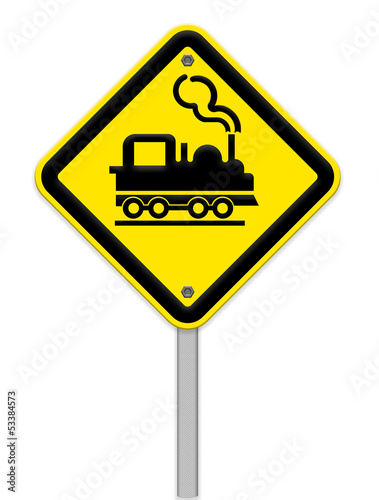 Railroad Level Crossing Sign Without Barrier Or Gate Ahead The R Stock Illustration Adobe Stock