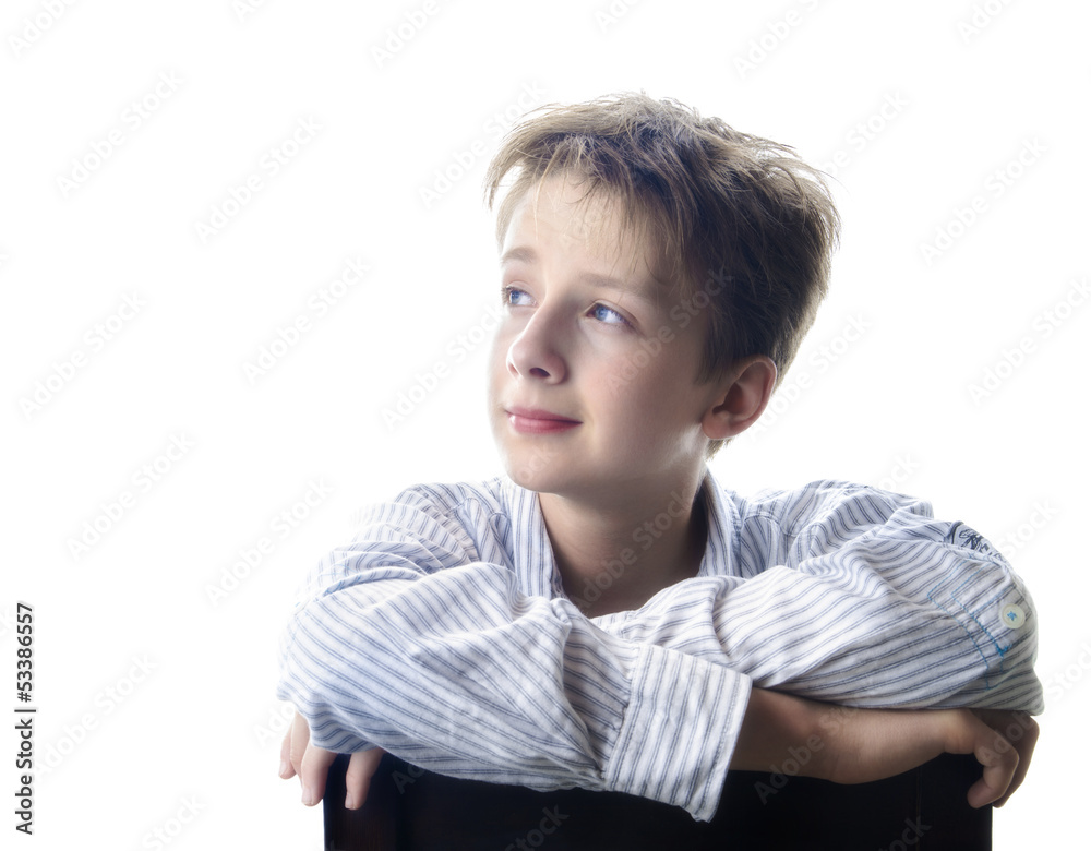 portrait of a smiling teenager isolated on white background portrait of a smiling teenager isolated on white background
