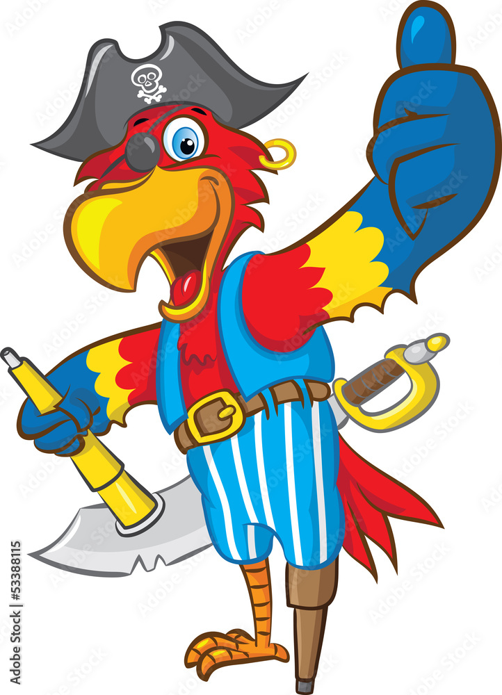 Fototapeta premium Pirate Parrot