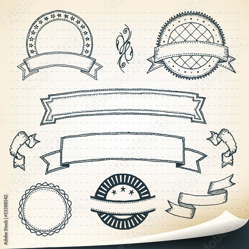 Doodle Banners And Design Elements