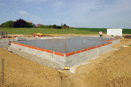 construction maison - dalle béton  # czm