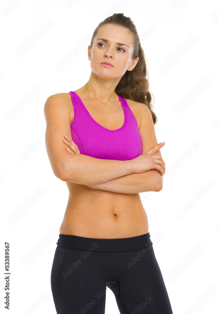 Portrait of confident fitness young woman