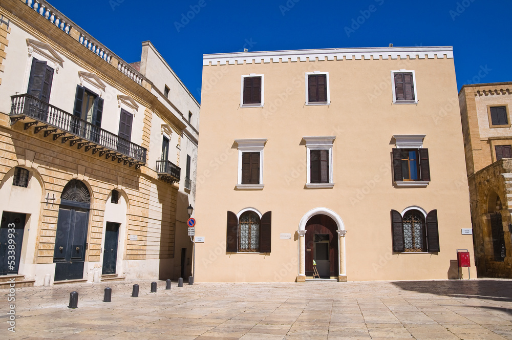 Historical palace. Brindisi. Puglia. Italy.