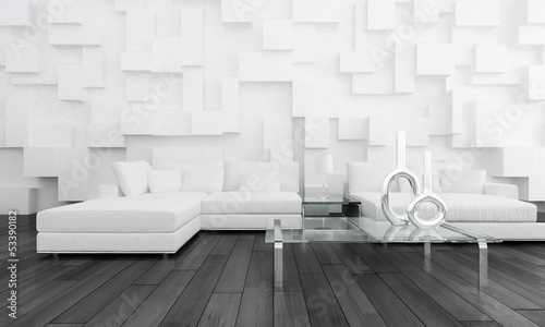 White design couch in a luxury modern room
