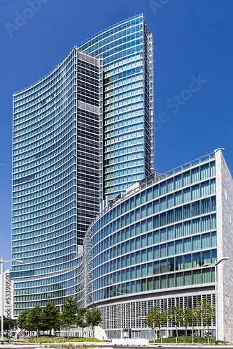 Glass skyscraper in Milan