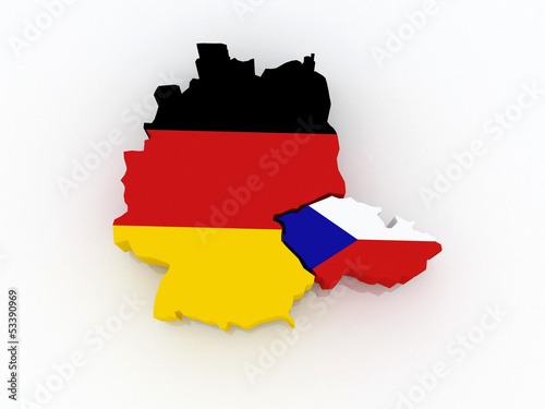 Map of Germany and the Czech Republic.