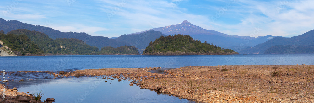 Volcano Choshuenco, ecopark Huilo Huilo, Villarica, Patagonia, C