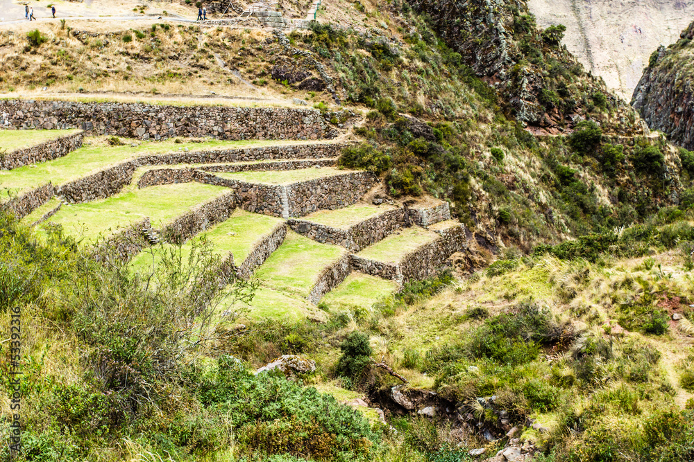 Peru, Pisac-Inca ruins in the sacred valley,Peruvian Andes