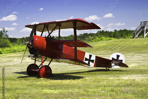 Canvas Print Classic Red Barron Fokker Dr.1 Triplane