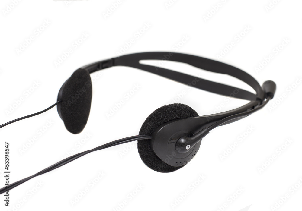 headset isolated over white background headset isolated over white background