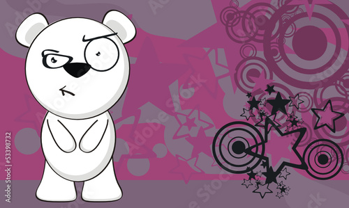 polar bear funny cartoon background vector4