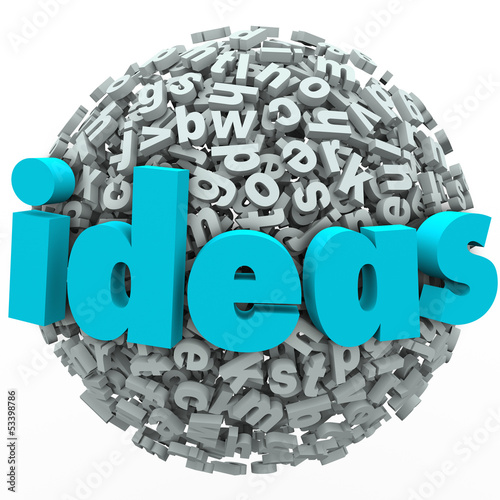 Εκτύπωση καμβά Ideas Letter Ball Sphere Creativity Imagination