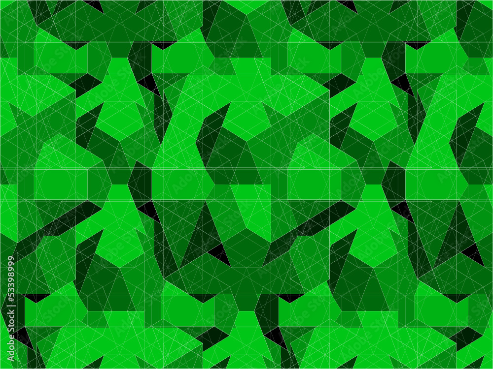 Spider Net Line Geometric Green Kaleidoscope Vector
