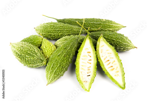 Wallpaper Mural Bitter cucumber, herbal plant isolated on white background. Torontodigital.ca