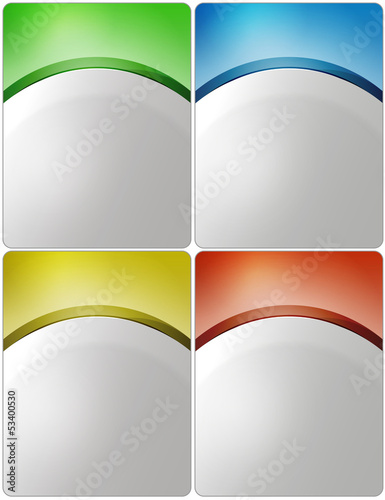 Stylish presentation of business poster  in four colors.