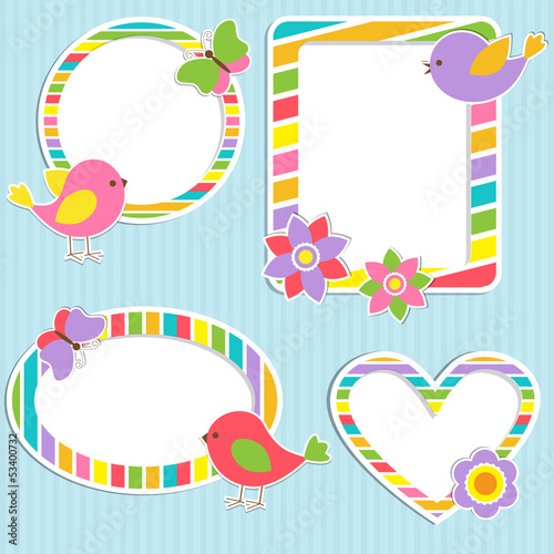 Set of vector cute frames